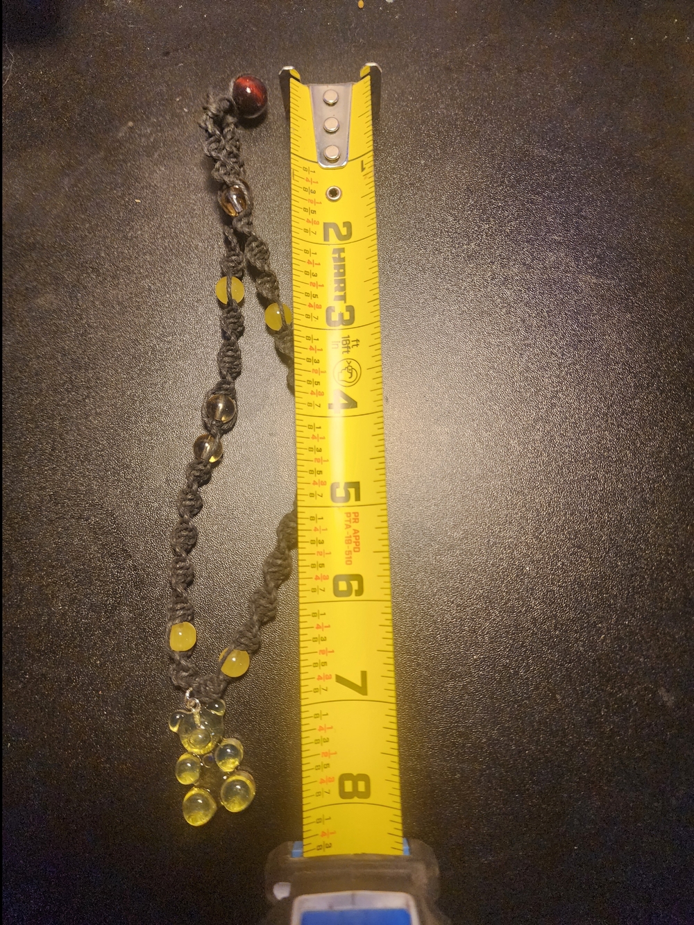 Handmade Yellow Beaded Macrame Necklace - Women Jewelry